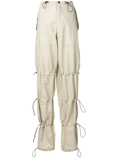 Ben Taverniti Unravel Project Drawstring Utility Trousers In Neutrals