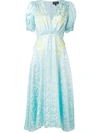 Saloni Lea Embroidered Dress - Blue