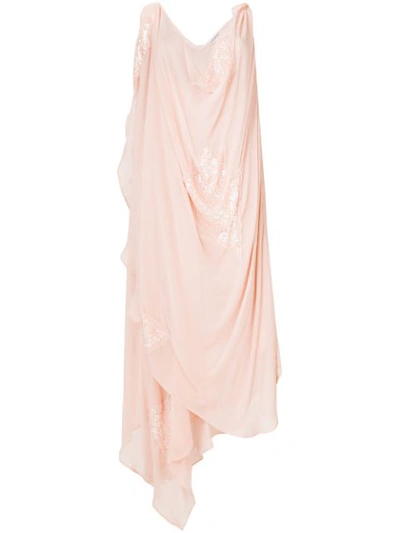 Giacobino Draped Crepè Dress In Pale Pink