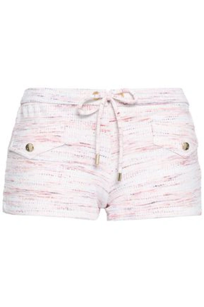 Melissa Odabash Tamara Printed Piqué Swim Shorts In Pastel Pink