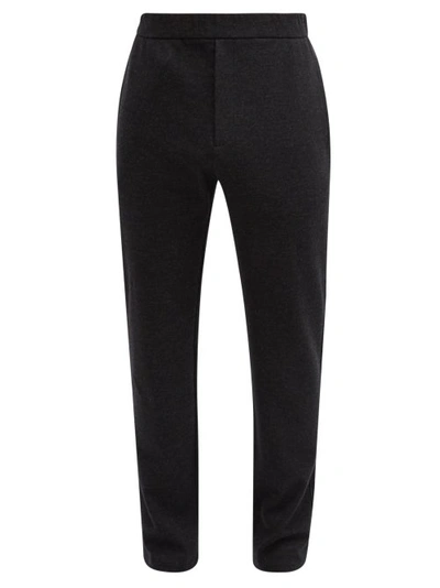 The Row Black La Track Slim-fit Tapered Cotton Trousers