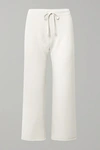 Nili Lotan Kiki Cropped Cotton-jersey Wide-leg Pants In White