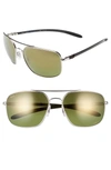 Ray Ban Men's Chromance Mirrored Square Metal Sunglasses In Silver