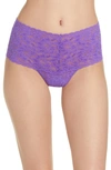 Hanky Panky Retro Signature Lace Thong In Vibrant Violet Purple