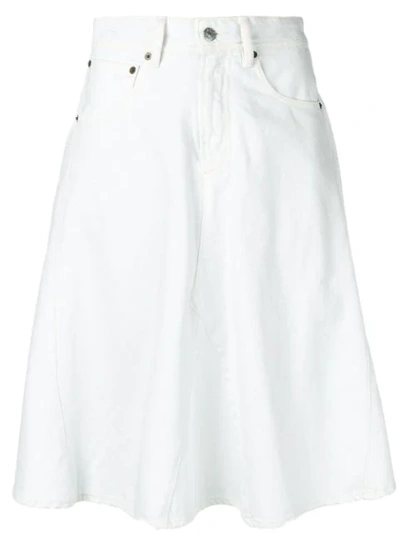 Acne Studios Flared Denim Skirt In Blue