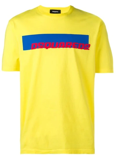 Dsquared2 Logo Print T-shirt - Yellow