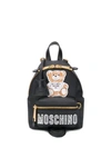 Moschino Teddy Bear Patch Backpack In Black