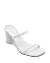 Dolce Vita Women's Noles Strappy Round-heel Sandals In White Leather
