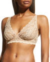 Hanro Luxury Moments Lace Unlined Underwire Bra In Moss Green