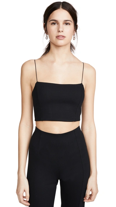 Ninety Percent Net Sustain Cropped Stretch-jersey Top In Black