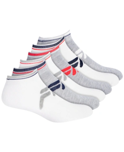 Fila 6-pk. Logo Quarter Socks In White