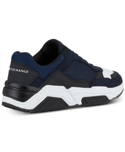 Armani Exchange Armani Jeans Men's Dad Sneakers Men's Shoes In Navy/white