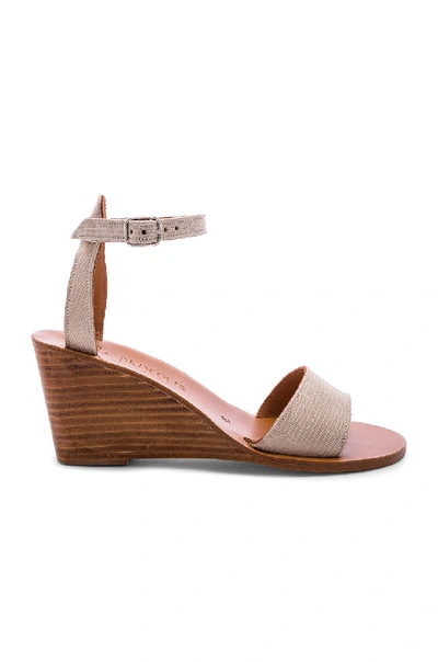 Kjacques K Jacques Sardaigne Wedge In Beige. In Tejus Sable