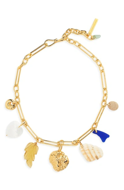 Lizzie Fortunato Paradise Charm Necklace In Multi/ Gold