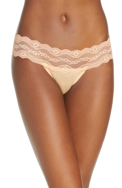 B.tempt'd By Wacoal B. Adorable Thong In Apricot Ice