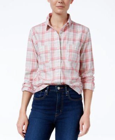 Levi's Levi&#039;s® Plaid Workwear Boyfriend Shirt In Pink | ModeSens