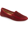 Patricia Green 'barrie' Flat In Red Suede