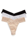 Hanky Panky Original Rise Thong In Black/ White/ Chai