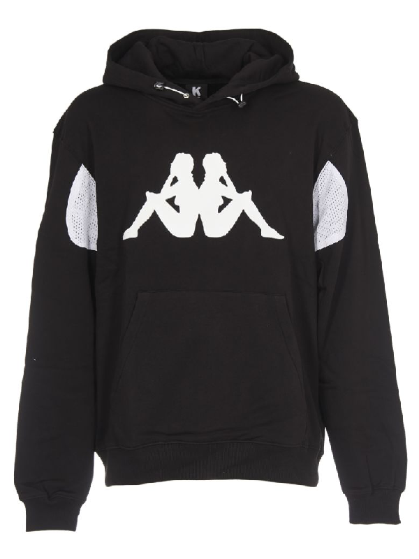 Kappa Logo Print Hoodie In Black | ModeSens