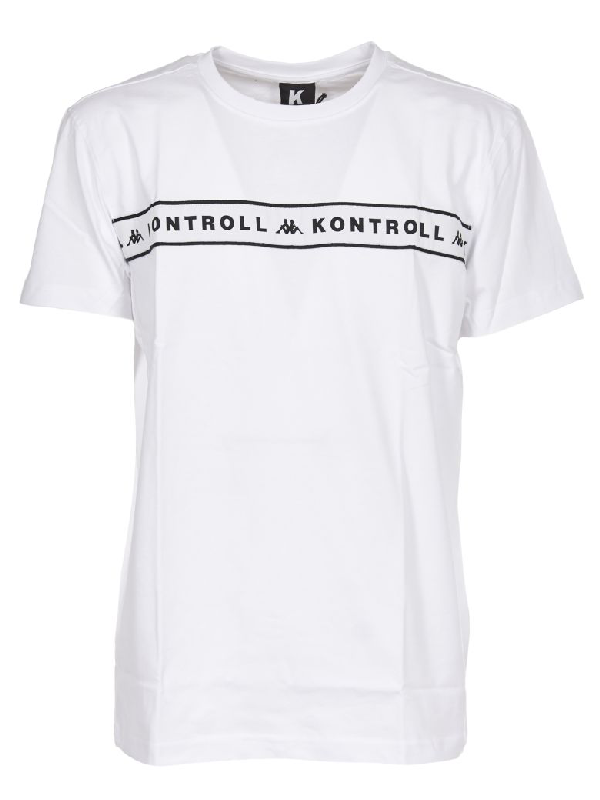 Kappa Logo Print T-shirt In White | ModeSens