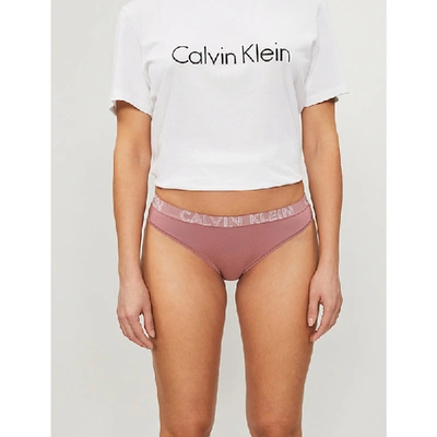 Calvin Klein Ultimate Stretch-cotton Bikini Briefs In Dr8 Wander