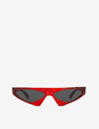Alain Mikli X Alexandre Vaulthier Josseline Angular-framed Acetate Sunglasses In Black