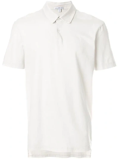 James Perse Classic Polo Shirt In White