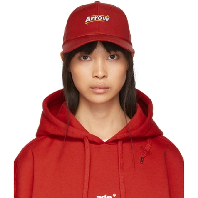 Ader Error Red Arrow Mesh Cap In Sc45 Red