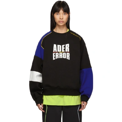 Ader Error Black & Blue Form Logo Sweatshirt