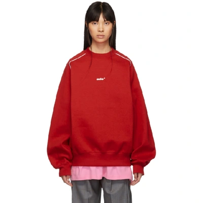 Ader Error Red Thunder Sweatshirt In Sc45 Red