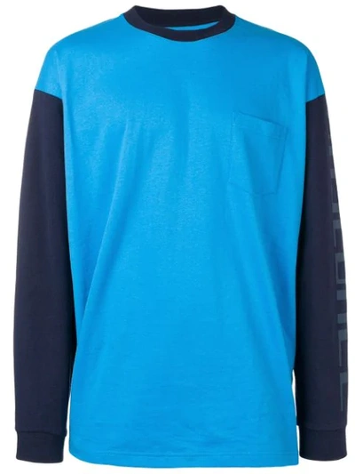 Acne Studios Two-tone T-shirt Turquoise Blue