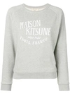 Maison Kitsuné Logo-print Sweatshirt In Grey