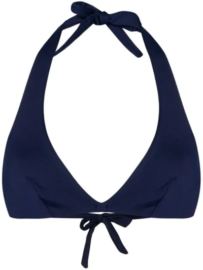 Fisico Cristina Ferrari Fisico Halterneck Bikini Top - Blue In Blue