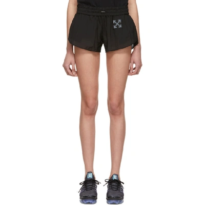 Off-white Ssense Exclusive Black Workout Sport Transparent Shorts In 1008 Blkmed