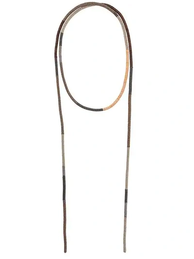 Brunello Cucinelli Beaded Wrap-around Necklace - Silver