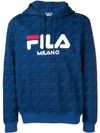 Fila Men's Milano Print Fw Hoodie, Blue