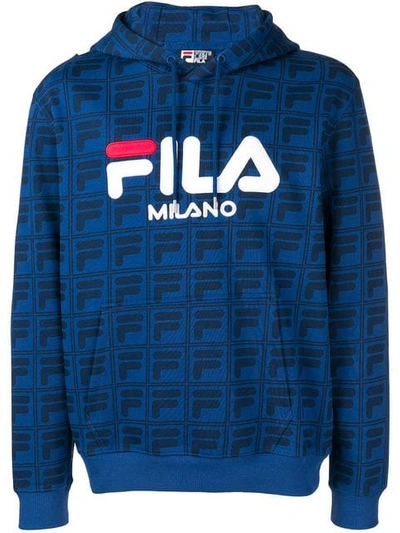 Fila Men's Milano Print Fw Hoodie, Blue ModeSens