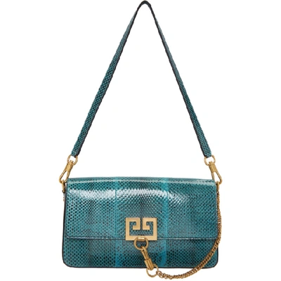 Givenchy Blue Snake Small Charm Shoulder Bag In 400 Blue