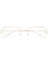 Cartier Metallic Frame Glasses In Gold