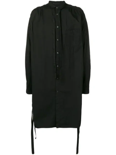 The Viridi-anne Long Shirt Jacket In Black