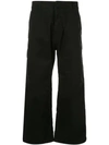 N°21 Wide Leg Cropped Trousers In Black