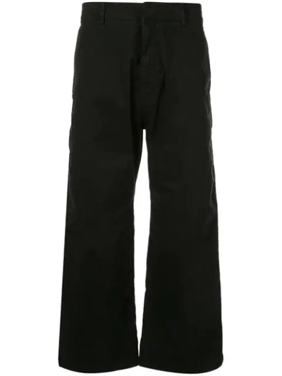 N°21 Wide Leg Cropped Trousers In Black