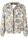 Napa By Martine Rose Geometric Pattern Sports Jacket In Grey