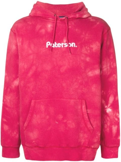 Paterson. Logo Drawstring Hoodie In Pink