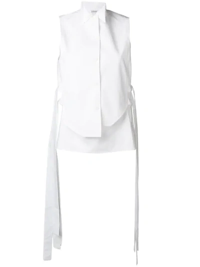 Loewe Bib Sleeveless Shirt In White