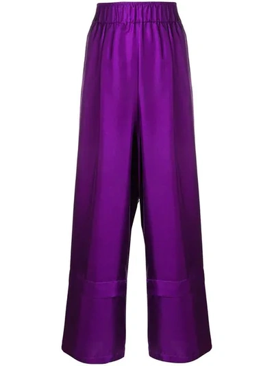 Alysi Elasticated Waistband Trousers - Purple