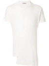 Yohji Yamamoto Asymmetrisches T-shirt - Weiss In White