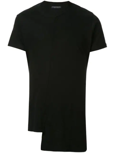 Yohji Yamamoto Asymmetric Style T-shirt - Black