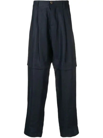 Société Anonyme Drop-crotch Trousers In Blue