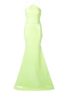 Alex Perry Halter Neck Gown In Green